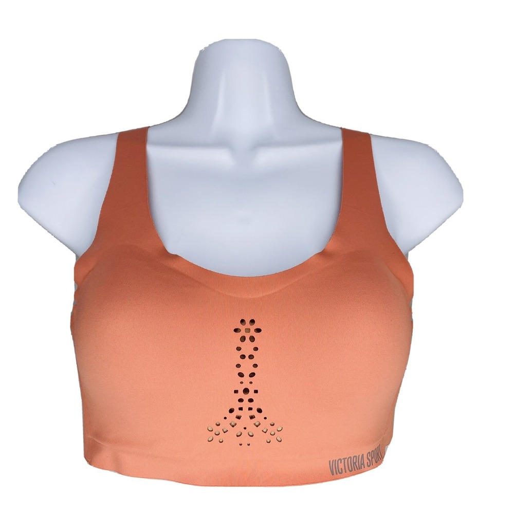 Victoria's Secret Angel Max‎ Sports Bra Size 32C Orange Racerback Padded Cup